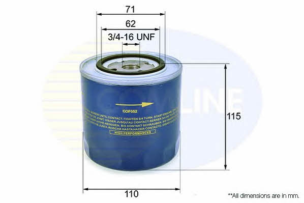 Comline EOF052 Фільтр масляний EOF052: Купити в Україні - Добра ціна на EXIST.UA!