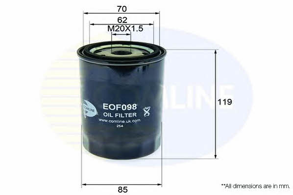 Comline EOF098 Фільтр масляний EOF098: Приваблива ціна - Купити в Україні на EXIST.UA!