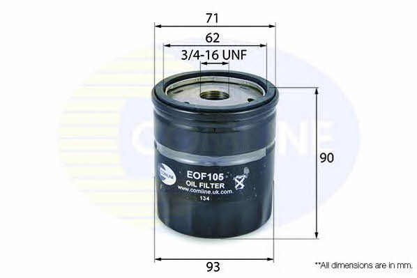 Comline EOF105 Фільтр масляний EOF105: Купити в Україні - Добра ціна на EXIST.UA!