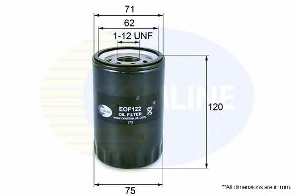 Comline EOF122 Фільтр масляний EOF122: Купити в Україні - Добра ціна на EXIST.UA!