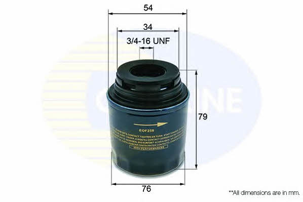 Comline EOF250 Фільтр масляний EOF250: Купити в Україні - Добра ціна на EXIST.UA!