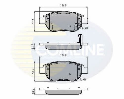 Comline CBP31038 Тормозные колодки дисковые, комплект CBP31038: Отличная цена - Купить в Украине на EXIST.UA! CBP31038 Comline Тормозные колодки дисковые, комплект