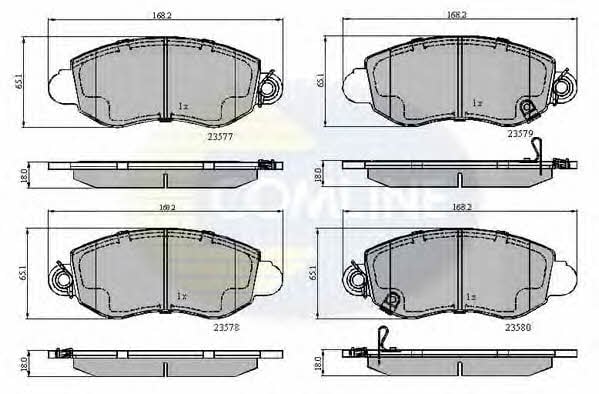 CBP31108 Comline Тормозные колодки дисковые, комплект
