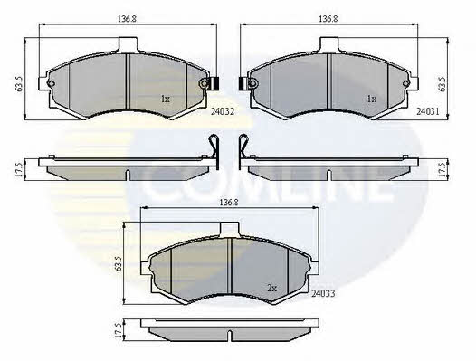 CBP31176 Comline Тормозные колодки дисковые, комплект