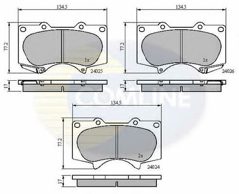 CBP31201 Comline Тормозные колодки дисковые, комплект