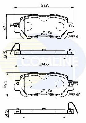 CBP32241 Comline Тормозные колодки дисковые, комплект