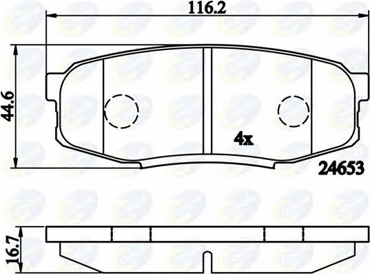 CBP02124 Comline Тормозные колодки дисковые, комплект