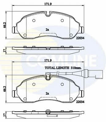 Comline CBP22214 Гальмівні колодки, комплект CBP22214: Купити в Україні - Добра ціна на EXIST.UA!