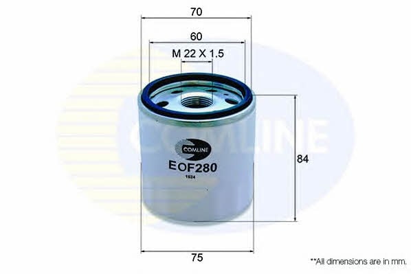 Comline EOF280 Фільтр масляний EOF280: Купити в Україні - Добра ціна на EXIST.UA!