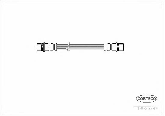 Тормозной шланг Citroen AX (Ситроен АХ): 19025744 Corteco Тормозной шланг