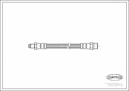 Тормозной шланг Audi Quattro (Ауди Кваттро): 19018519 Corteco Тормозной шланг