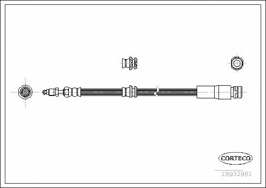 Тормозной шланг Ford Fusion (Форд Фьюжн): 19032981 Corteco Тормозной шланг
