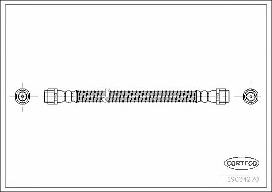 Тормозной шланг Audi Q7 (Ауди Q7): 19034270 Corteco Тормозной шланг