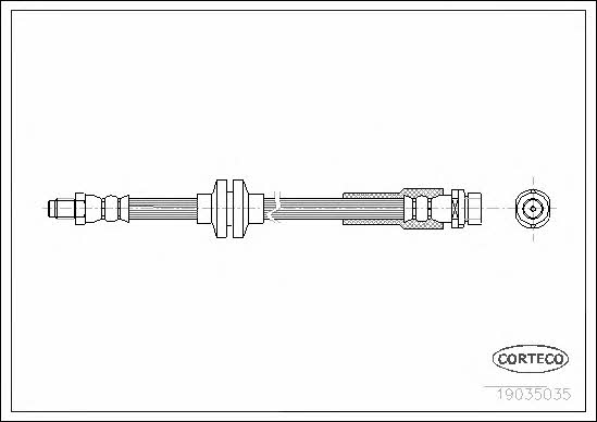 Тормозной шланг Mazda 5 (Мазда 5): 19035035 Corteco Тормозной шланг