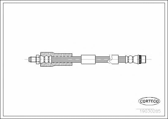 Тормозний шланг Citroen C4 (Сітроен С4): 19030285 Corteco Гальмівний шланг