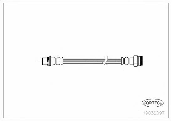 Тормозной шланг Peugeot Partner (Пежо Партнер): 19032097 Corteco Тормозной шланг