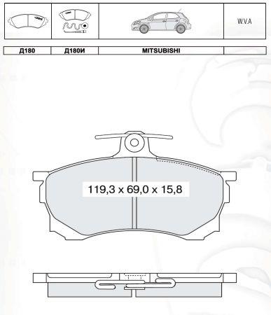DAfmi D180EI Гальмівні колодки, комплект D180EI: Купити в Україні - Добра ціна на EXIST.UA!