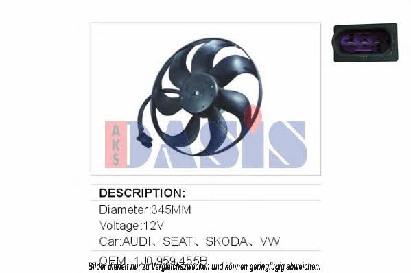 Dasis 048610N Вентилятор радіатора охолодження 048610N: Приваблива ціна - Купити в Україні на EXIST.UA!