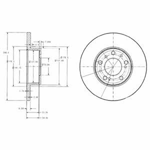 BG2257 Delphi Тормозной диск передний невентилируемый