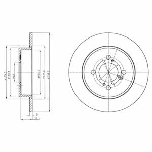 Delphi BG4345 Тормозной диск задний невентилируемый BG4345: Отличная цена - Купить в Украине на EXIST.UA! BG4345 Delphi Тормозной диск задний невентилируемый