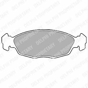 Тормозные колодки дисковые, комплект Delphi LP702