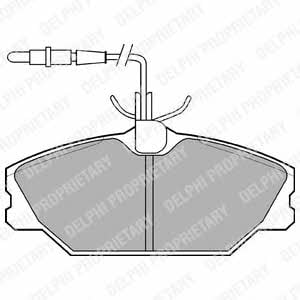 Тормозные колодки дисковые, комплект Delphi LP788