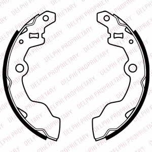 LS2069 Delphi Колодки тормозные барабанные, комплект