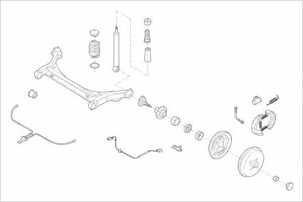 SEAT07896R Delphi Подвеска колеса