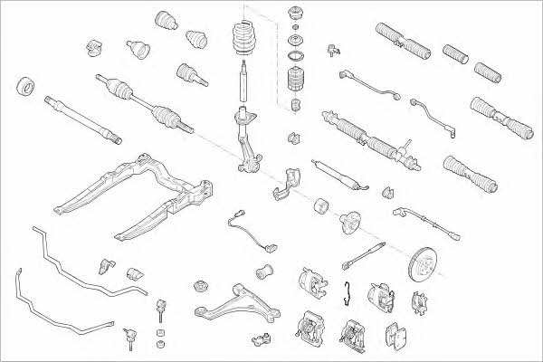OPEL01017F Delphi Подвеска колеса