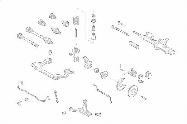 Delphi AUDI-01442-F Подвеска колеса AUDI01442F: Купить в Украине - Отличная цена на EXIST.UA! AUDI01442F Delphi Подвеска колеса