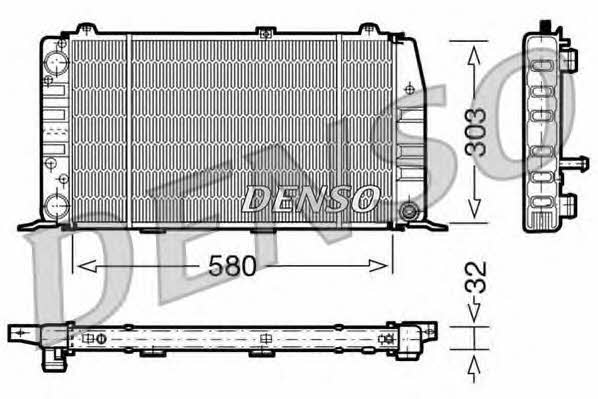 DENSO DRM02010 Радіатор охолодження двигуна DRM02010: Купити в Україні - Добра ціна на EXIST.UA!