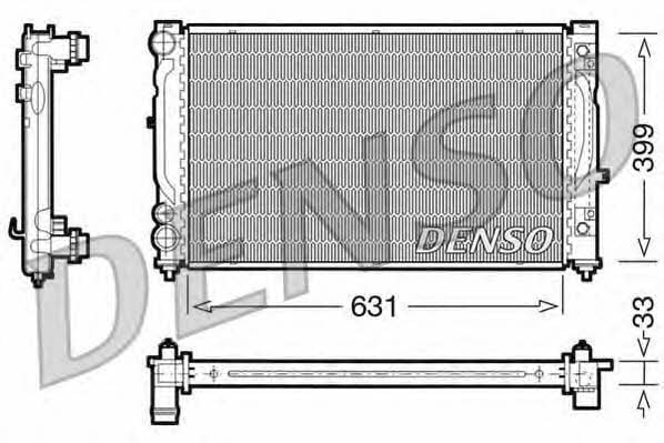 DENSO DRM02030 Радіатор охолодження двигуна DRM02030: Купити в Україні - Добра ціна на EXIST.UA!