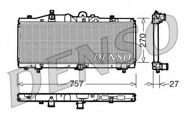 DENSO DRM09010 Радіатор охолодження двигуна DRM09010: Купити в Україні - Добра ціна на EXIST.UA!