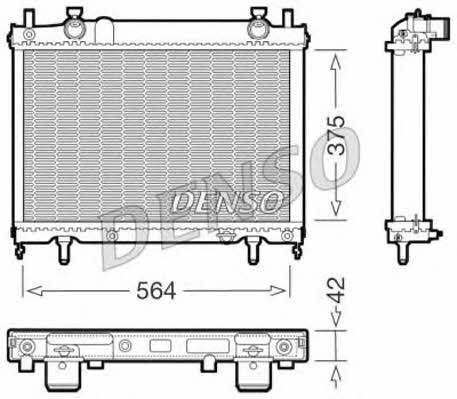 DENSO DRM09023 Радіатор охолодження двигуна DRM09023: Купити в Україні - Добра ціна на EXIST.UA!