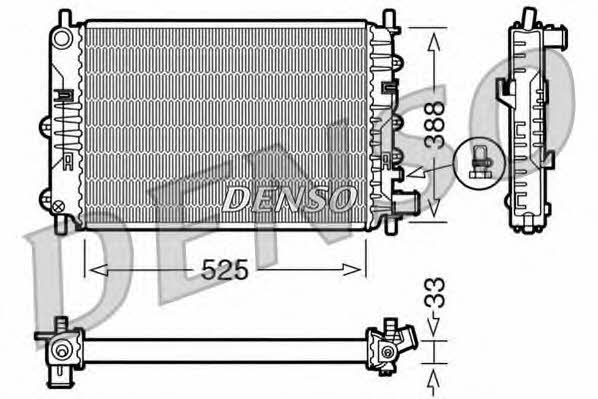 DENSO DRM10025 Радіатор охолодження двигуна DRM10025: Купити в Україні - Добра ціна на EXIST.UA!
