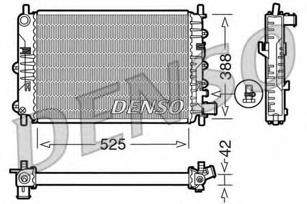 DENSO DRM10026 Радіатор охолодження двигуна DRM10026: Купити в Україні - Добра ціна на EXIST.UA!