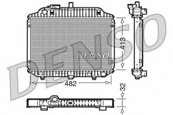 DENSO DRM17010 Радіатор охолодження двигуна DRM17010: Купити в Україні - Добра ціна на EXIST.UA!