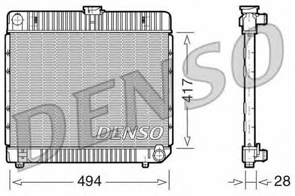 DENSO DRM17020 Радіатор охолодження двигуна DRM17020: Приваблива ціна - Купити в Україні на EXIST.UA!