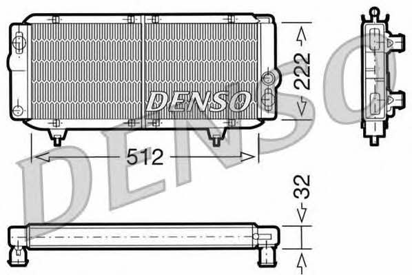 DENSO DRM21001 Радіатор охолодження двигуна DRM21001: Приваблива ціна - Купити в Україні на EXIST.UA!