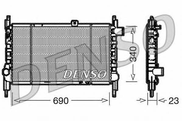 DENSO DRM44003 Радіатор охолодження двигуна DRM44003: Приваблива ціна - Купити в Україні на EXIST.UA!