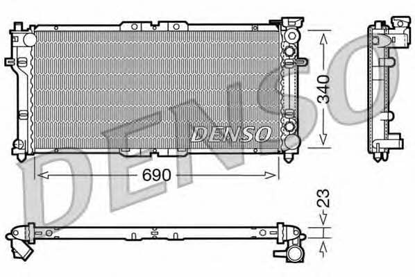DENSO DRM44004 Радіатор охолодження двигуна DRM44004: Приваблива ціна - Купити в Україні на EXIST.UA!