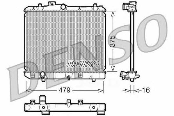 DRM47004 DENSO Радиатор охлаждения двигателя