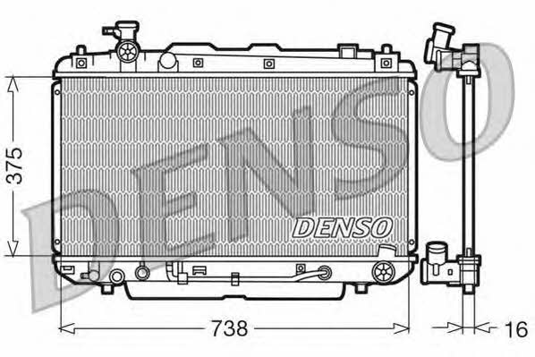 DENSO DRM50022 Радіатор охолодження двигуна DRM50022: Купити в Україні - Добра ціна на EXIST.UA!