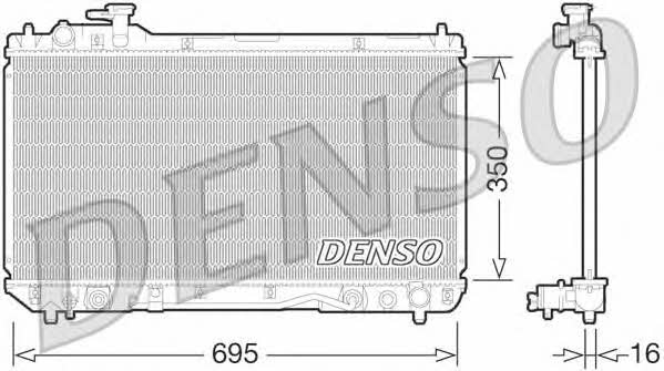 DENSO DRM50061 Радіатор охолодження двигуна DRM50061: Купити в Україні - Добра ціна на EXIST.UA!