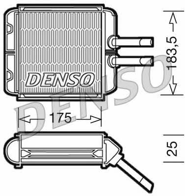DENSO DRR08001 Радіатор опалювача салону DRR08001: Купити в Україні - Добра ціна на EXIST.UA!