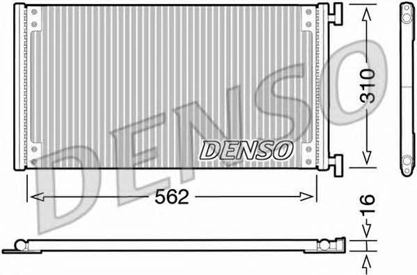 Конденсер кондиціонера Fiat Doblo (Фіат Добло): DCN09040 DENSO Радіатор кондиціонера (Конденсатор)
