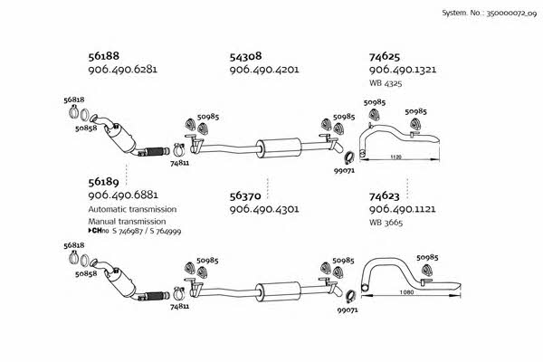  350000072_09 Система випуску відпрацьованих газів 35000007209: Купити в Україні - Добра ціна на EXIST.UA!
