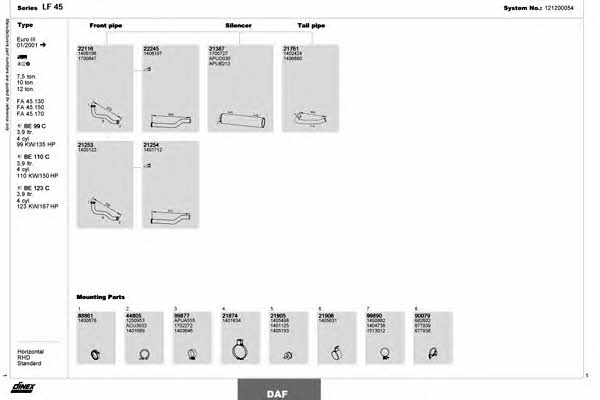 121200054 Dinex Система випуску відпрацьованих газів