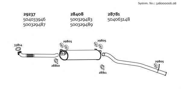 Dinex 328000006_08 Система випуску відпрацьованих газів 32800000608: Купити в Україні - Добра ціна на EXIST.UA! 32800000608 Dinex Система випуску відпрацьованих газів