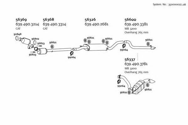 Dinex 350000027_08 Система випуску відпрацьованих газів 35000002708: Купити в Україні - Добра ціна на EXIST.UA!